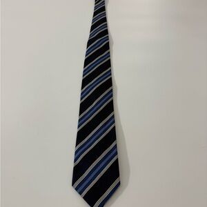 Banana Republic Silk Striped Blue and Black Men's Tie